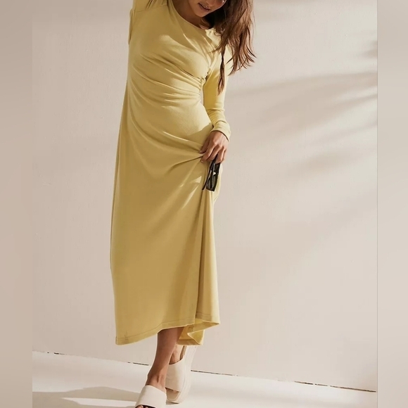 NWOT Free People Aubre Open-back Essential Maxi 💛  Medium - Picture 3 of 8